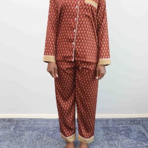 Burgundy Paisley Pajamas