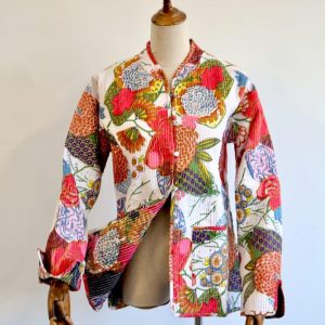 White flowers short jacket